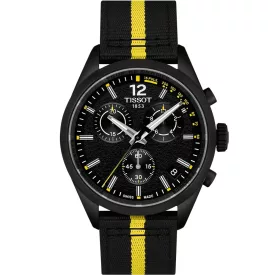 Tissot PR 100 Tour de France 2026 Special Edition men's watch set T150.417.37.057.00, black dial, black textile strap