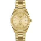 Tissot Classic PRC 100 Solar women's watch T151.822.33.021.00, gold dial, gold stainless steel strap
