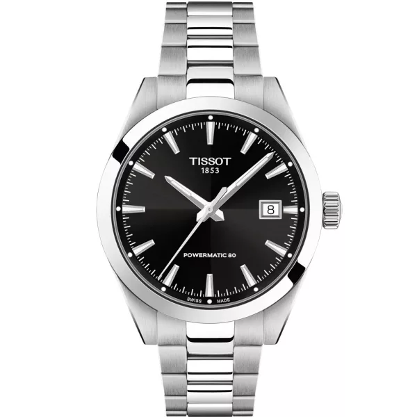 Tissot Classic Gentleman men's watch T165.807.11.051.00, black dial, silver stainless steel strap