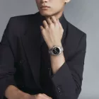 Tissot Classic Gentleman men's watch T165.807.11.051.00, black dial, silver stainless steel strap