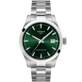 Tissot Classic Gentleman men's watch T165.807.11.091.00, green dial, silver stainless steel strap