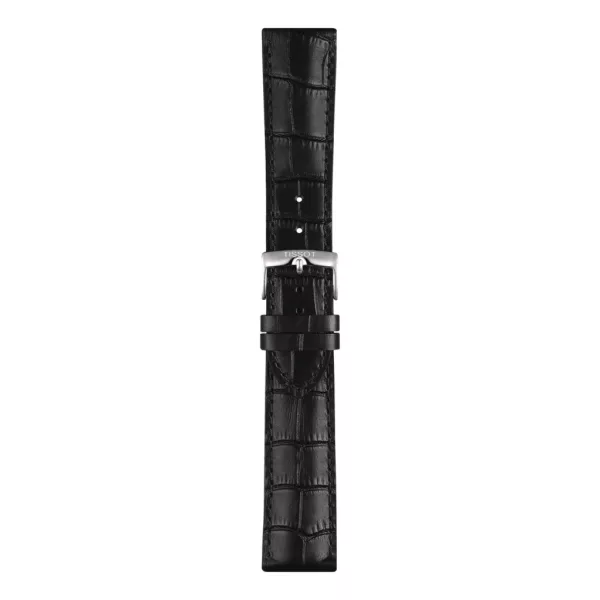 Tissot 22 mm black leather watch strap T852.041.653