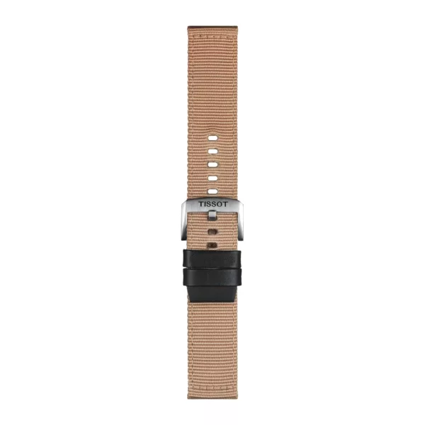 Tissot 22 mm beige textile watch strap T852.046.752