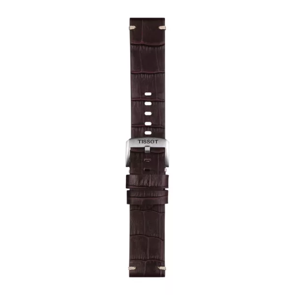 Tissot 22 mm brown leather watch strap T852.046.773