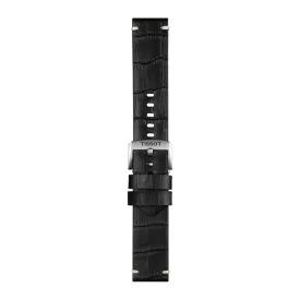 Tissot 22 mm black leather watch strap T852.046.775