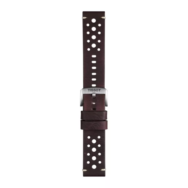 Tissot 22 mm brown leather watch strap T852.046.777