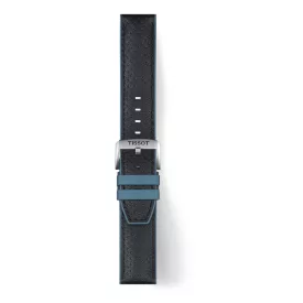   Tissot 22 mm black leather and rubber watch strap T852.046.785