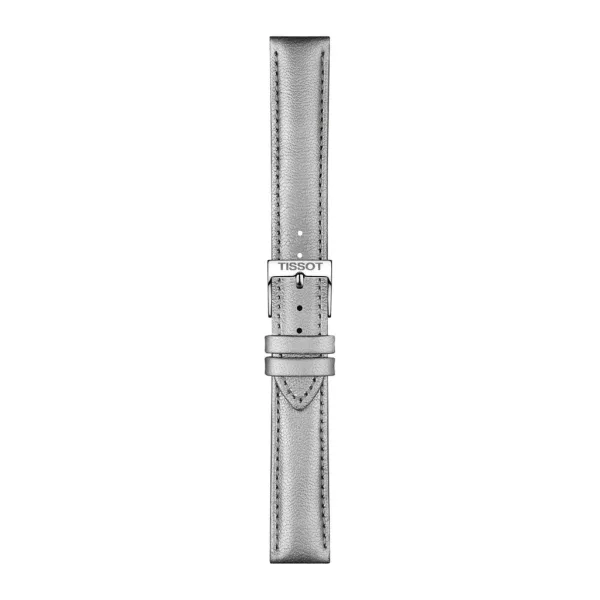 Tissot 16 mm grey leather watch strap T852.047.129