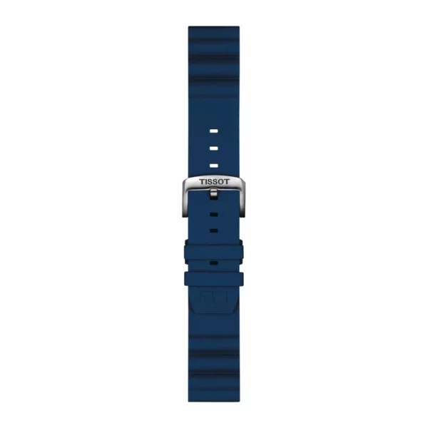 Tissot 22 mm blue silicone watch strap T852.047.175
