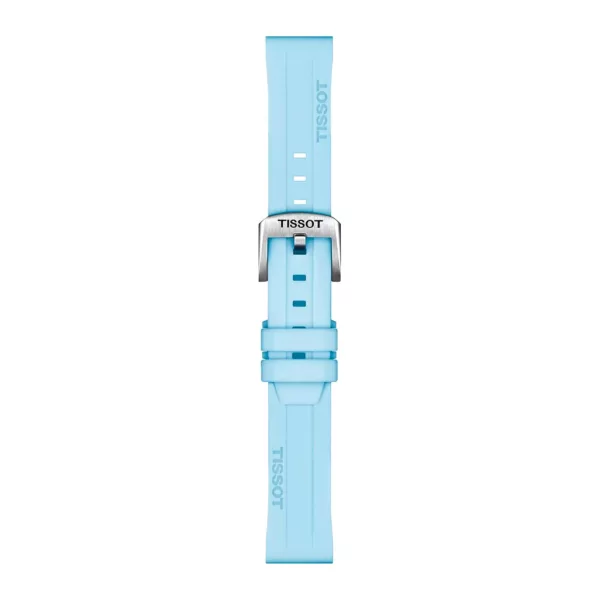 Tissot 22 mm blue silicone watch strap T852.047.450