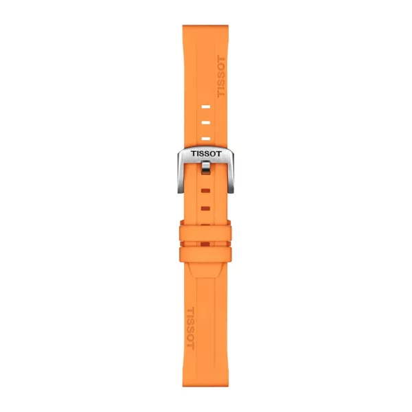 Tissot 18 mm orange silicone watch strap T852.047.452