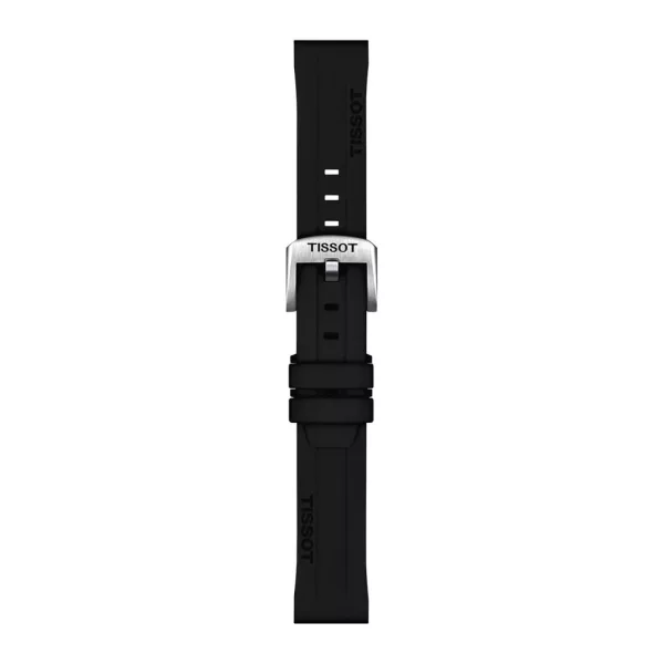 Tissot 18 mm black silicone watch strap T852.047.455