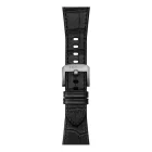 Tissot PRX 40 mm black leather watch strap with steel endpiece T852.047.562