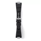 Tissot PRX 40 mm black leather watch strap with steel endpiece T852.047.562