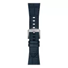 Tissot PRX 40 mm dark blue leather watch strap with steel endpiece T852.047.701