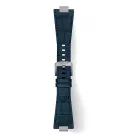 Tissot PRX 40 mm dark blue leather watch strap with steel endpiece T852.047.701