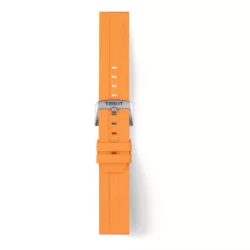 Tissot 22 mm orange silicone watch strap T852.047.918