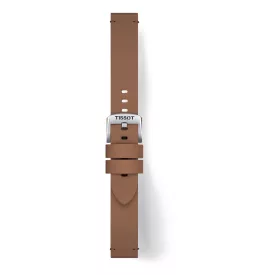 Tissot 18 mm brown synthetic watch strap T852.048.213