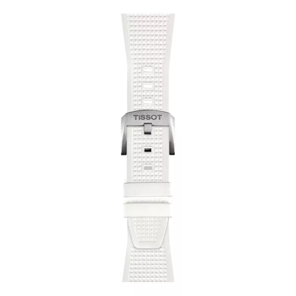 Tissot PRX 40 mm white rubber watch strap T852.048.463