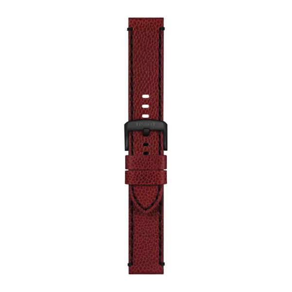 Tissot 22 mm burgundy leather watch strap T852.049.048