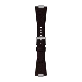   Tissot PRX 40 mm brown leather watch strap with steel endpiece T852.049.164