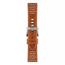 Tissot 20 mm light brown leather watch strap T852.050.049