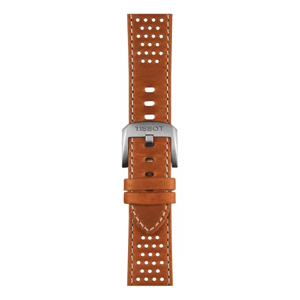Tissot 20 mm light brown leather watch strap T852.050.049