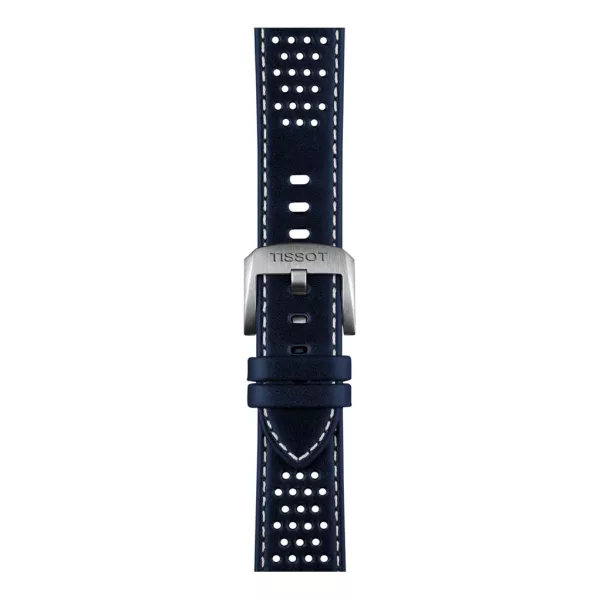 Tissot 20 mm blue leather watch strap T852.050.051