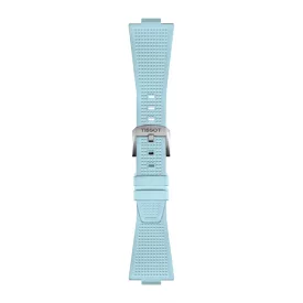 Tissot PRX 40 mm light blue rubber watch strap T852.050.985