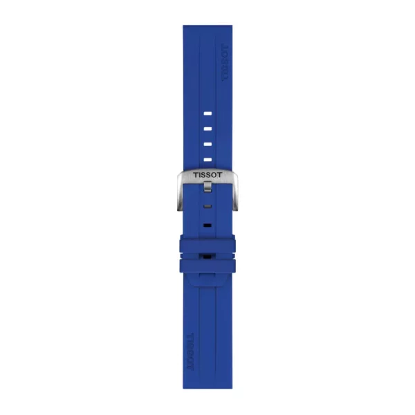 Tissot 22 mm blue silicone watch strap T852.051.021