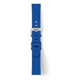 Tissot 18 mm blue silicone watch strap T852.051.023