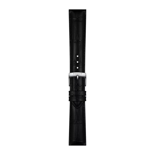 Tissot 18 mm black leather watch strap T852.051.027