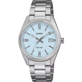 Casio Collection unisex watch UTP-1302PD-2A2VEF, blue dial, silver stainless steel strap