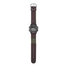 Casio Collection unisex watch W-220HF-3AVEF, gray dial, brown textile strap