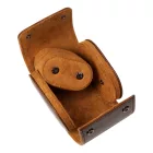 Cylindrical travel watch case for 1 watch, brown 945