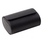 Cylindrical travel watch case for 2 watches, black 946