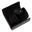 Cylindrical travel watch case for 2 watches, black 946