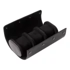 Cylindrical travel watch case for 3 watches, black 948