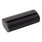 Cylindrical travel watch case for 3 watches, black 948