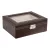 Edelwolle brown stitched faux leather watch box for 8 watches 978
