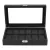 Edelwolle carbon-pattern black faux leather watch box with window for 12 watches 983