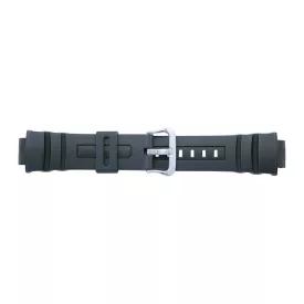 Casio AW-590-1A matte black resin watch strap