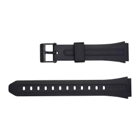 Casio F-201W-1A black resin watch strap